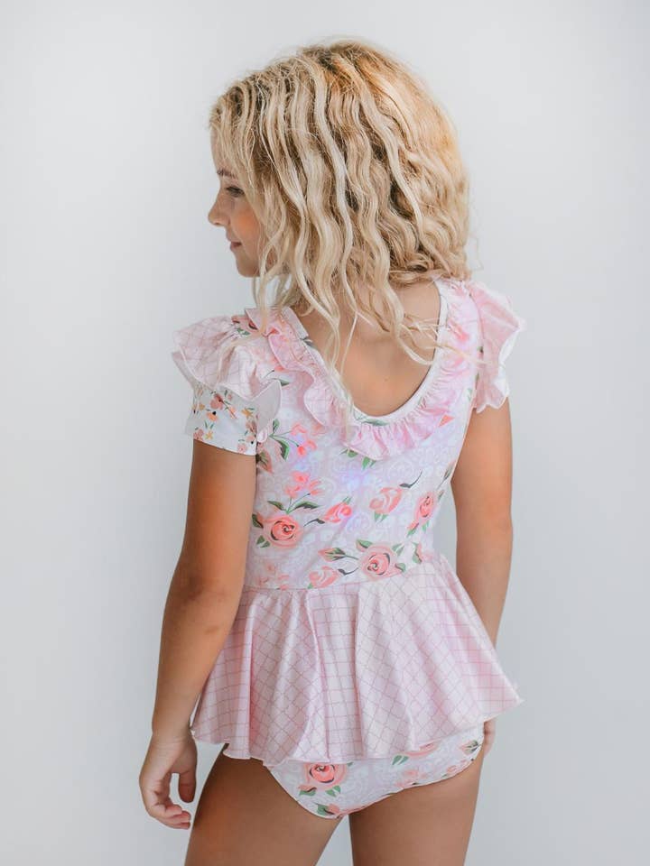 Oopsie Daisy - Vente Justaucorps – enfant - Justaucorps de gymnastique Twirl avec jupe de danse rose pâle pour enfants
