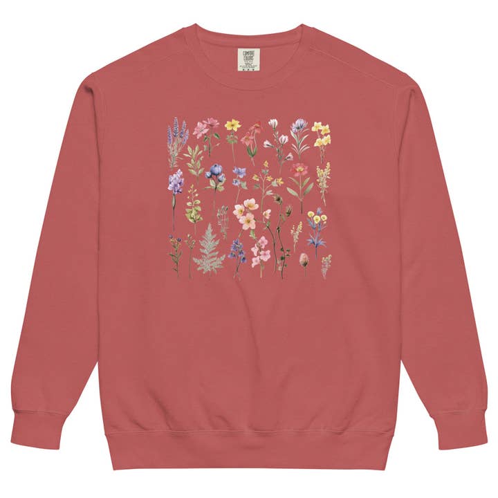 Keen Bee Studio - Wholesale Graphic Sweatshirt - Women's - Wildflowers Unisex garment-dyed sweatshirt3