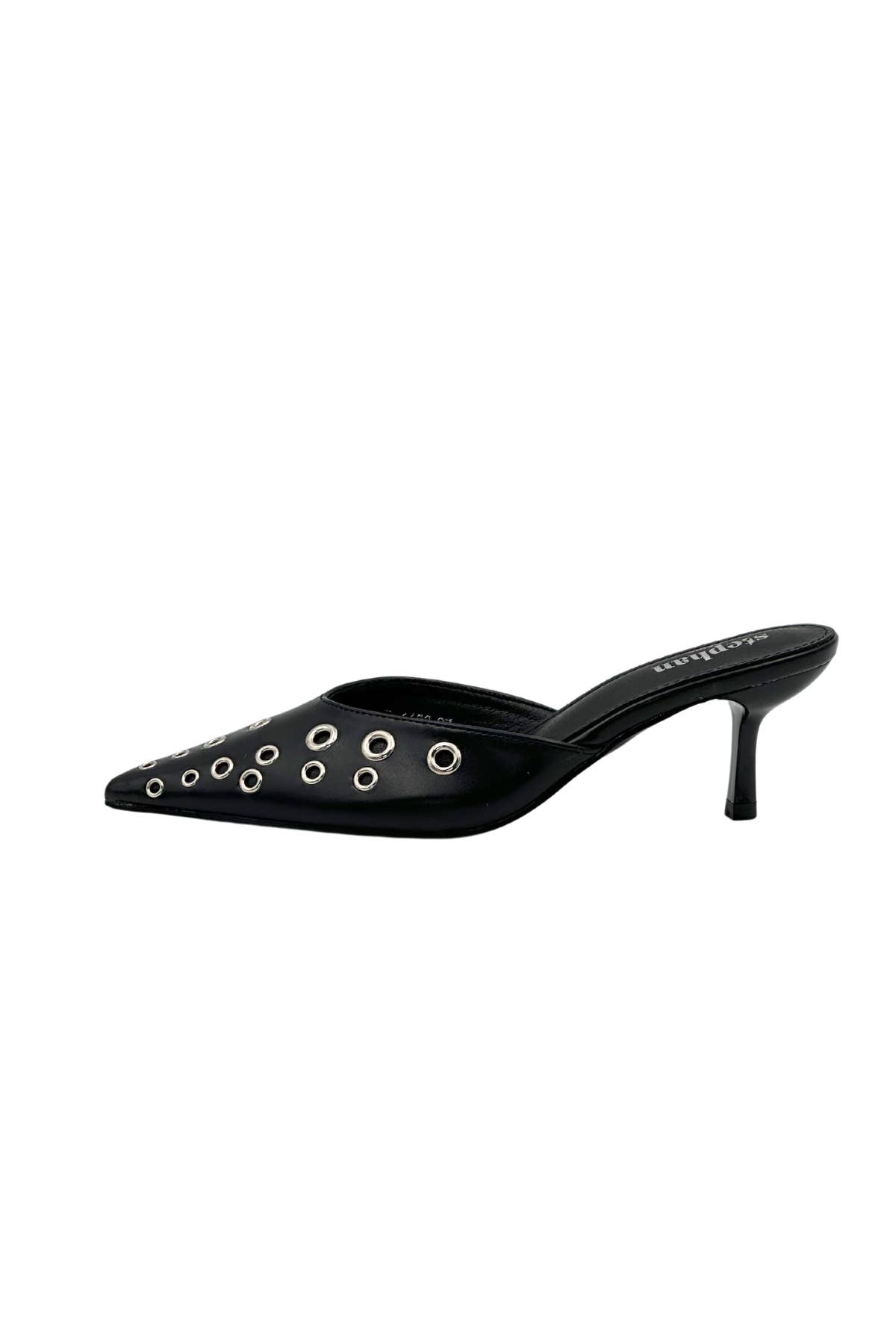 Stephan Paris - Wholesale High Heels - Women's - Pointed Mules with Metal Eyelets P-142311
