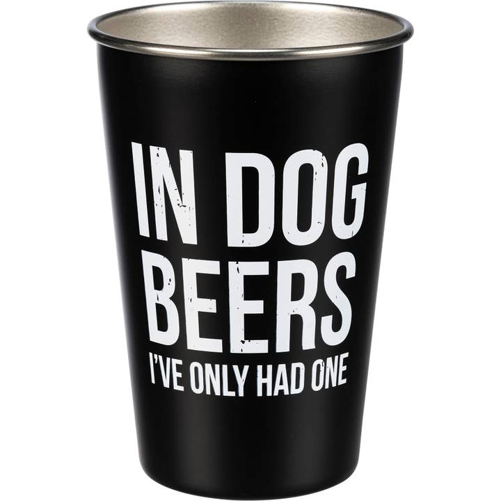 Primitives by Kathy - Wholesale Drinking Glass/Cup - In Dog Beers I've Only Had One Pint