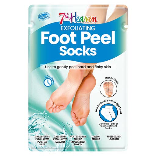 7th Heaven Exfoliating Foot Peel Socks - Soothe & Smooth Hard Skin for wholesale by 7th Heaven