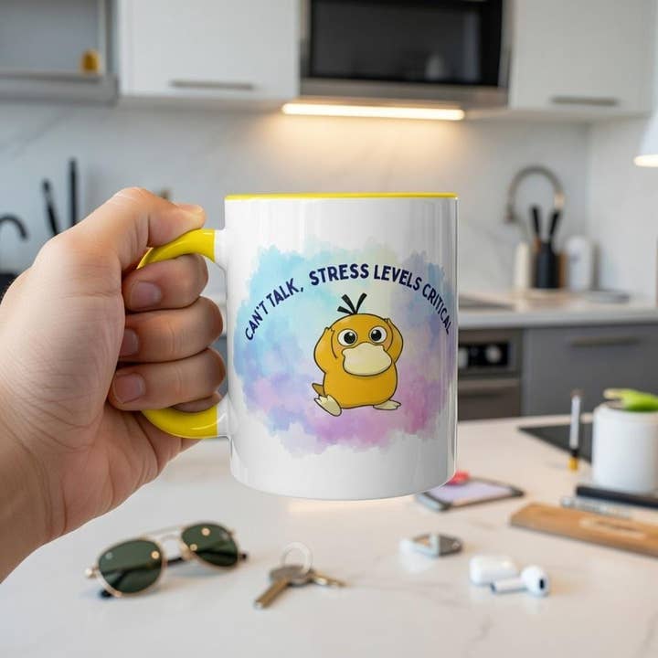 Psyduck-stressmugg - Rolig Pokémon-animepresent för wholesale av BearCrafts
