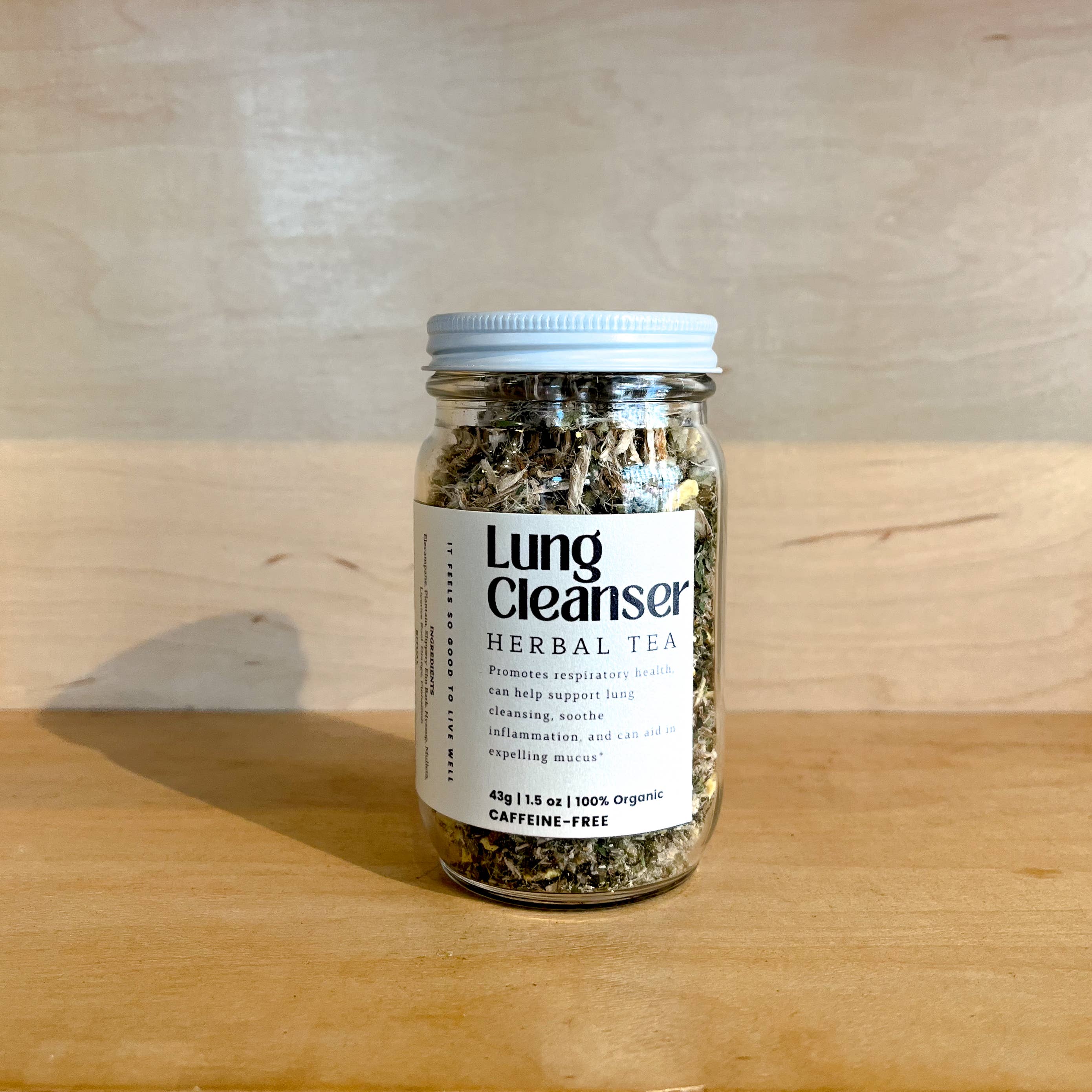 Daily Ritual Apothecary - Wholesale Loose Tea - Lung Cleanser Loose Leaf Herbal Tea | Glass Jar2