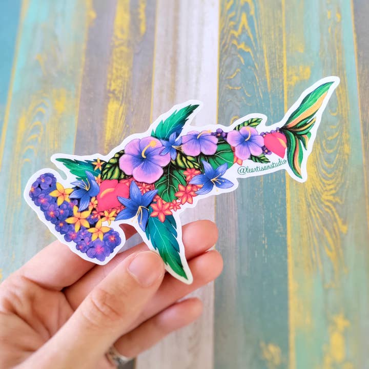 Tropic Hammerhead Sticker for wholesale by Cappy Trails