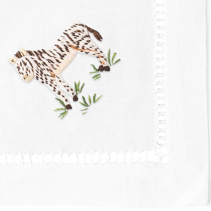 Henry Handwork - Wholesale Dinner & Cloth Napkin - African Animal Cocktail Napkins | Mixed Set of 4