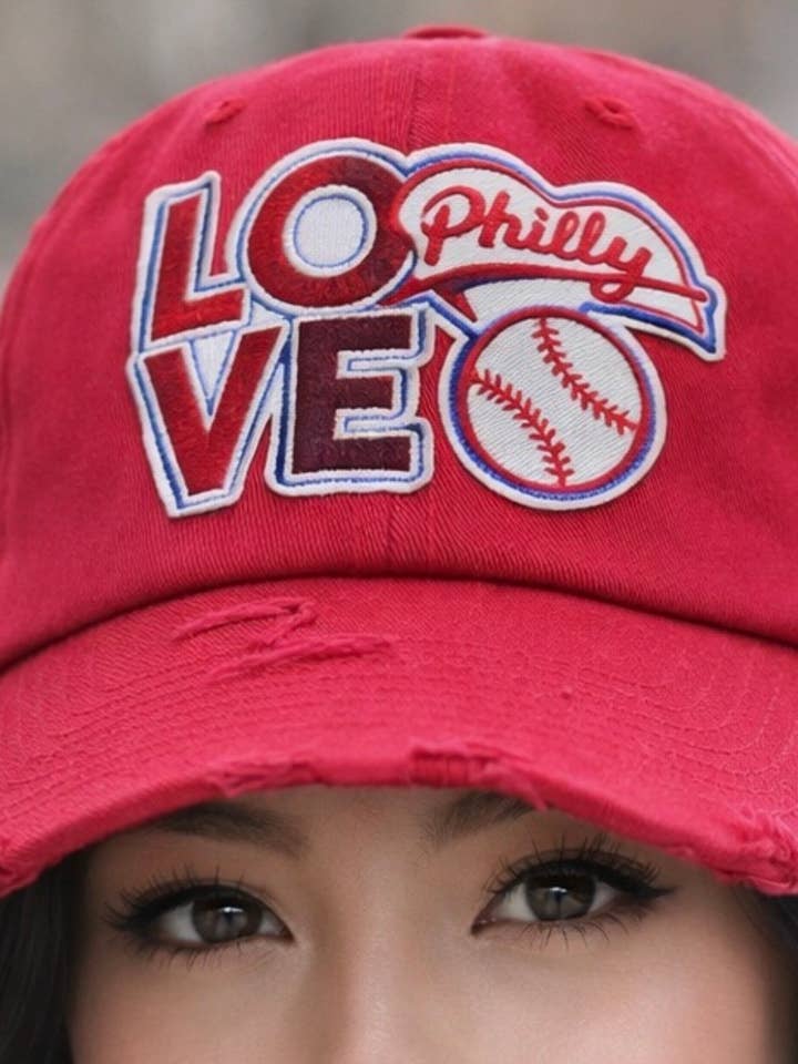LOVE Philly Baseball Hat-Red for wholesale by Just C