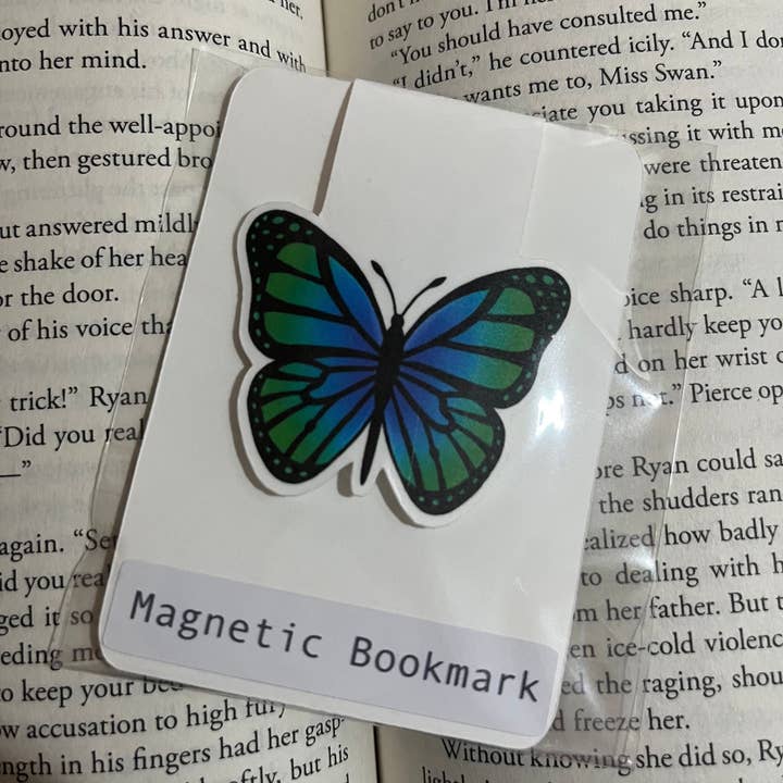Blue/Green Butterfly Magnetic Bookmark for wholesale by Always by Ashley Design