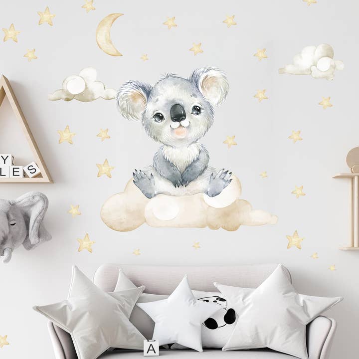 Koala on the Cloud V340 wall sticker for wholesale by WANDKIND