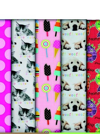 Premium Printed Roll Wrap Juvenile Kids Recyclable for wholesale by The Unique Paper Company