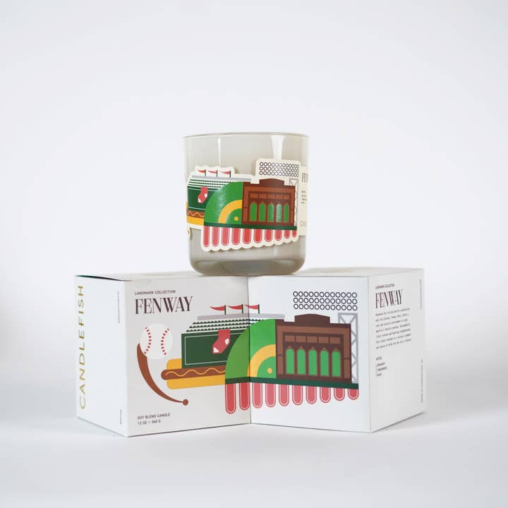 Candlefish - Wholesale Jar/Filled Candle - Fenway Landmark Candle 12 oz