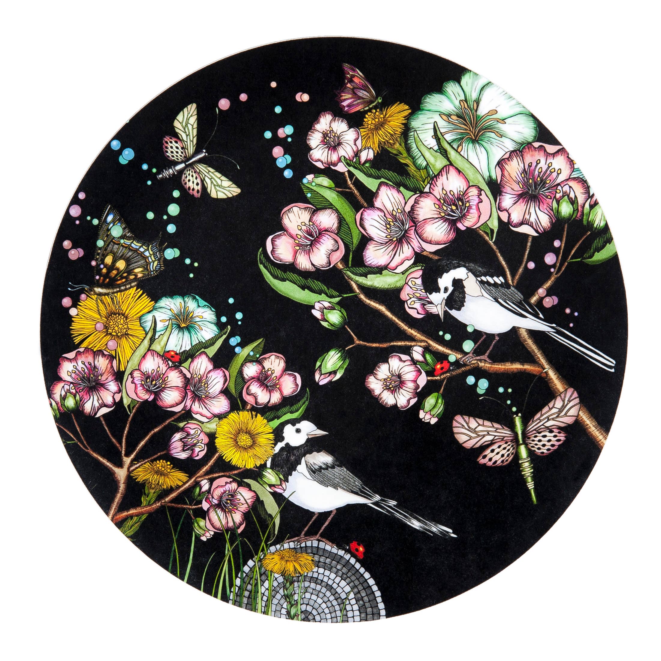 Nadja Wedin design - Wholesale Trivet - Trivet 8” (21 cm) Wagtails Spring1