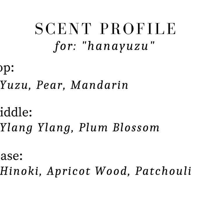 Yuzu Leaf - Wholesale Jar/Filled Candle - Hanayuzu Deluxe Jar (Yuzu, Ylang Ylang, Hinoki Pear)1