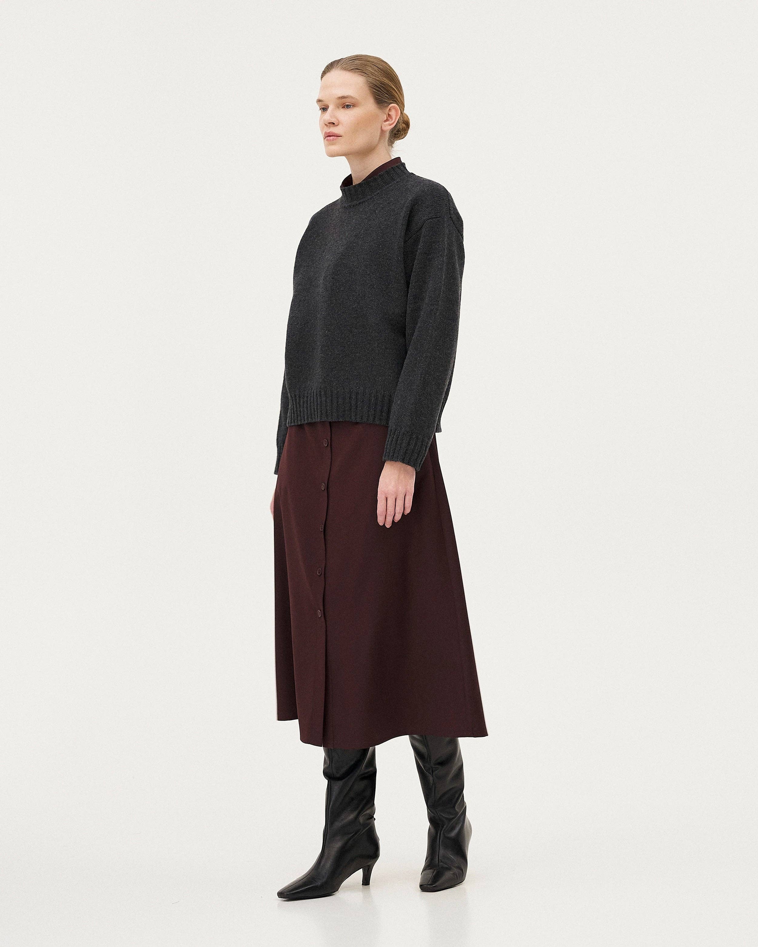 NOYOCO - Vente Pull en maille – enfant - Pull Miwa Anthracite2