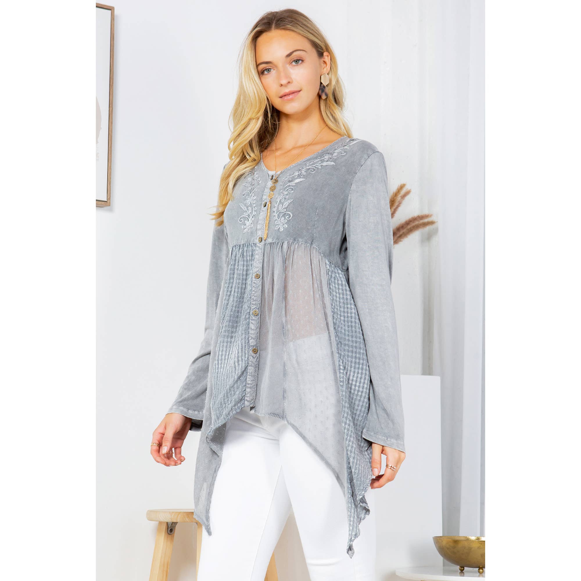 Young Threads - Wholesale Tunic - Women's - Bohemian Rhapsody: Stonewashed Rayon Women Top2