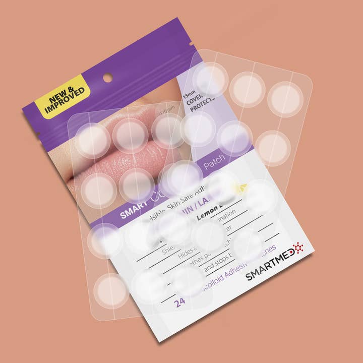 SMARTMED - Wholesale Bandaids/Bandages - Smart Cold Sore Large Treatment Patch with Lemon Balm Clear2