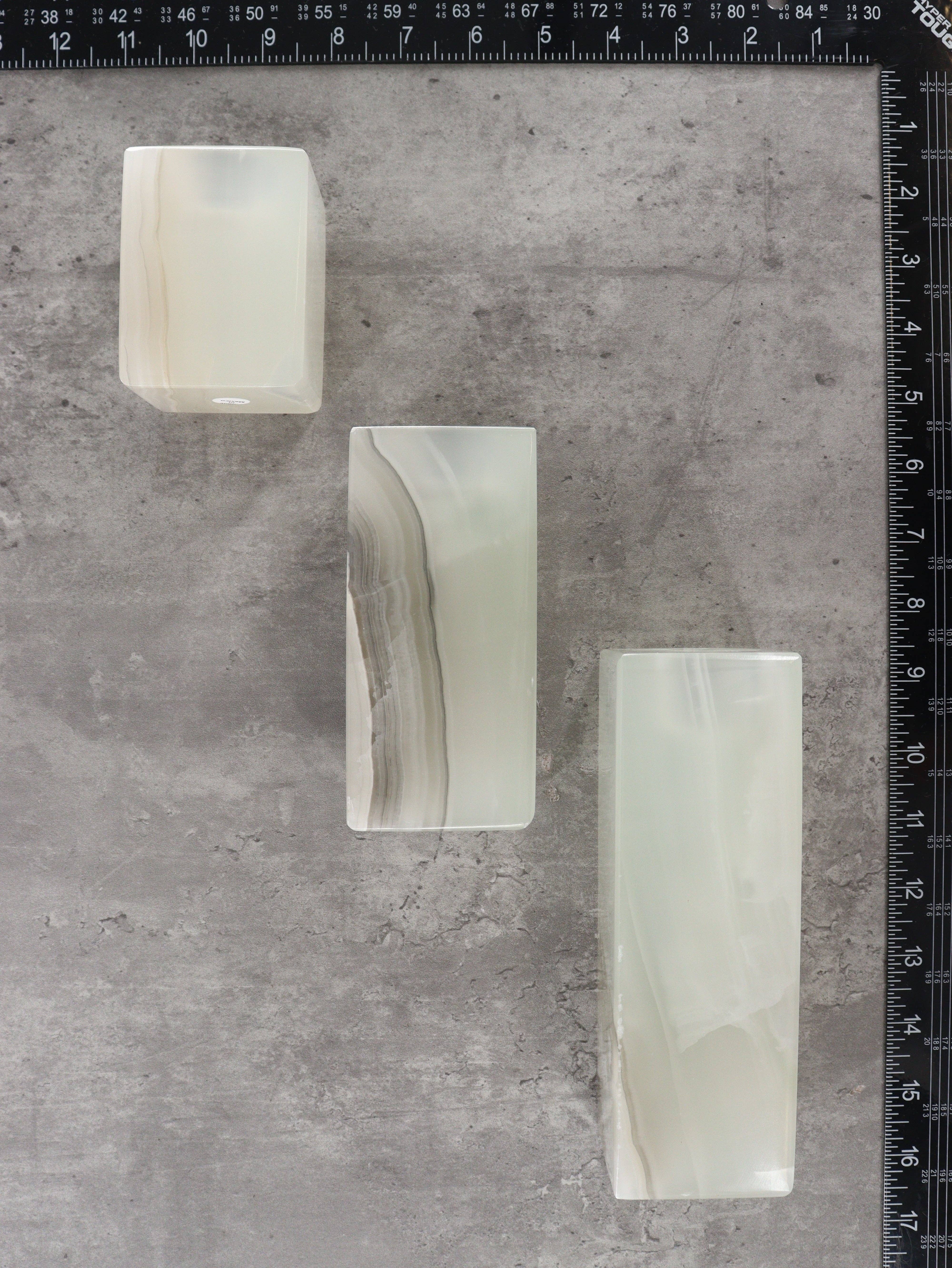 Mi Esperanza Minerals - Wholesale Candle Holder - White Onyx Candle Holders Set of 36