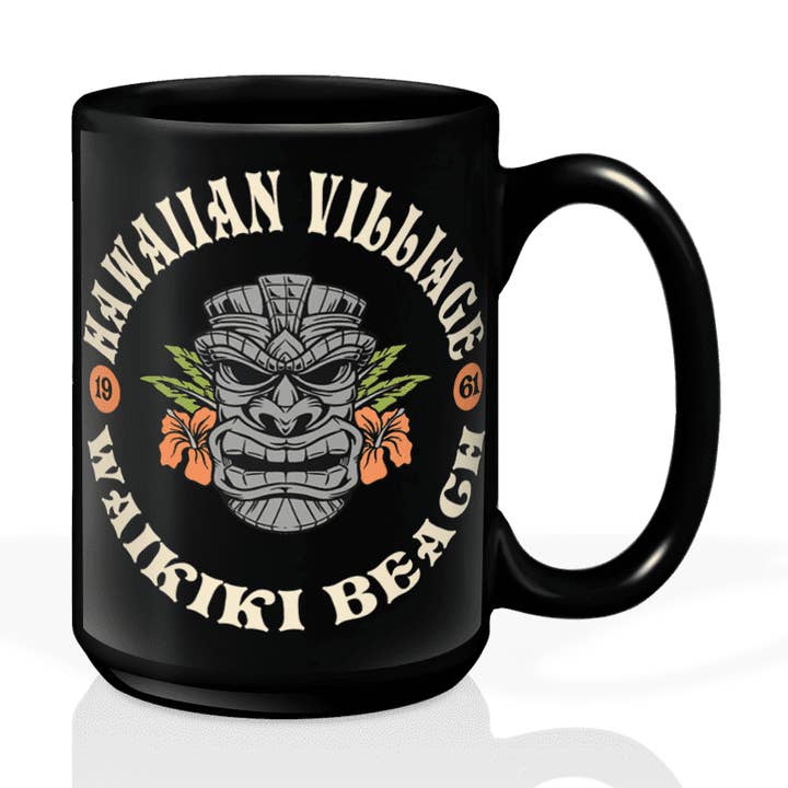 Matrix - Wholesale Coffee Mug - Customizable Ceramic 15oz Mug: Tiki Surf0