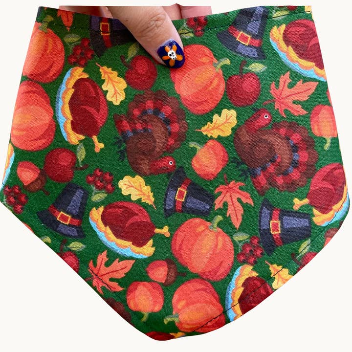 Bandana pour chien de fête de Thanksgiving – Écharpe pour animaux de la récolte d'automne pour la vente par Very Vintage Designs