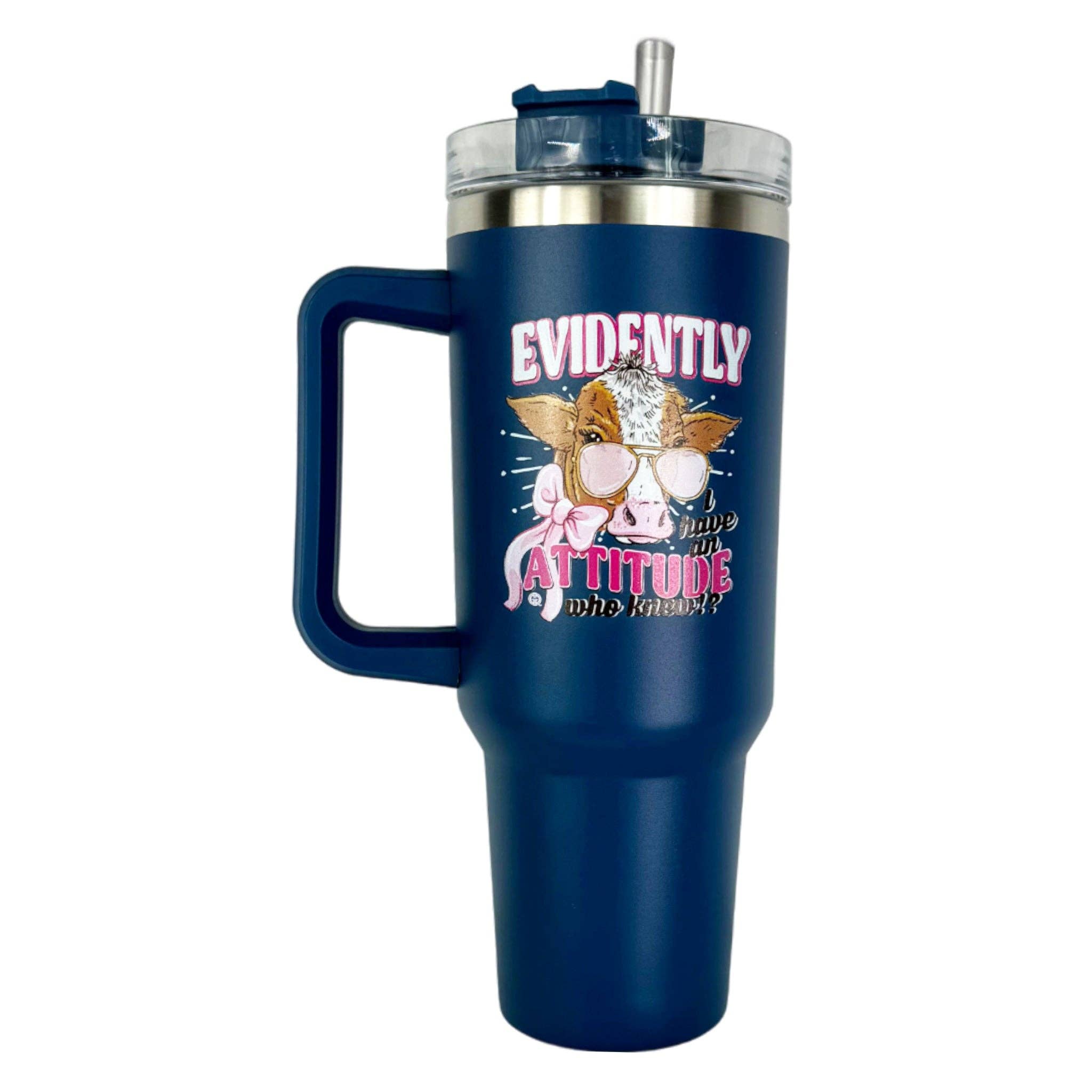 Girlie Girl Originals - Wholesale Insulated Mug/Tumbler - SD-4412 COW ATTITUDE1