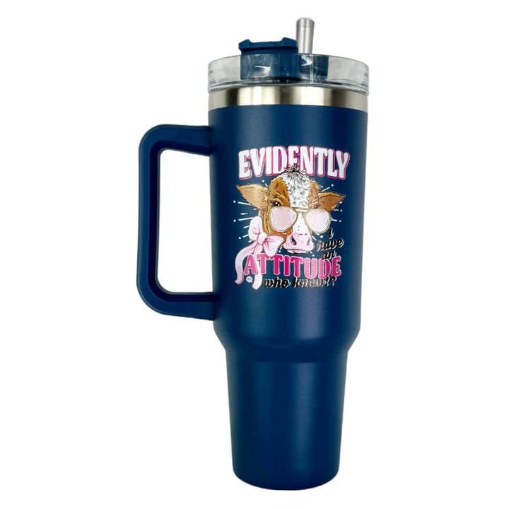 Girlie Girl Originals - Wholesale Insulated Mug/Tumbler - SD-4412 COW ATTITUDE1