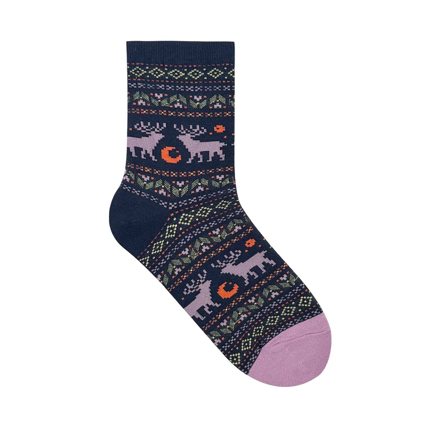 7DAYSSOCKS - Wholesale Socks - Women's - Women's Crew Winter Night Deer Socks2