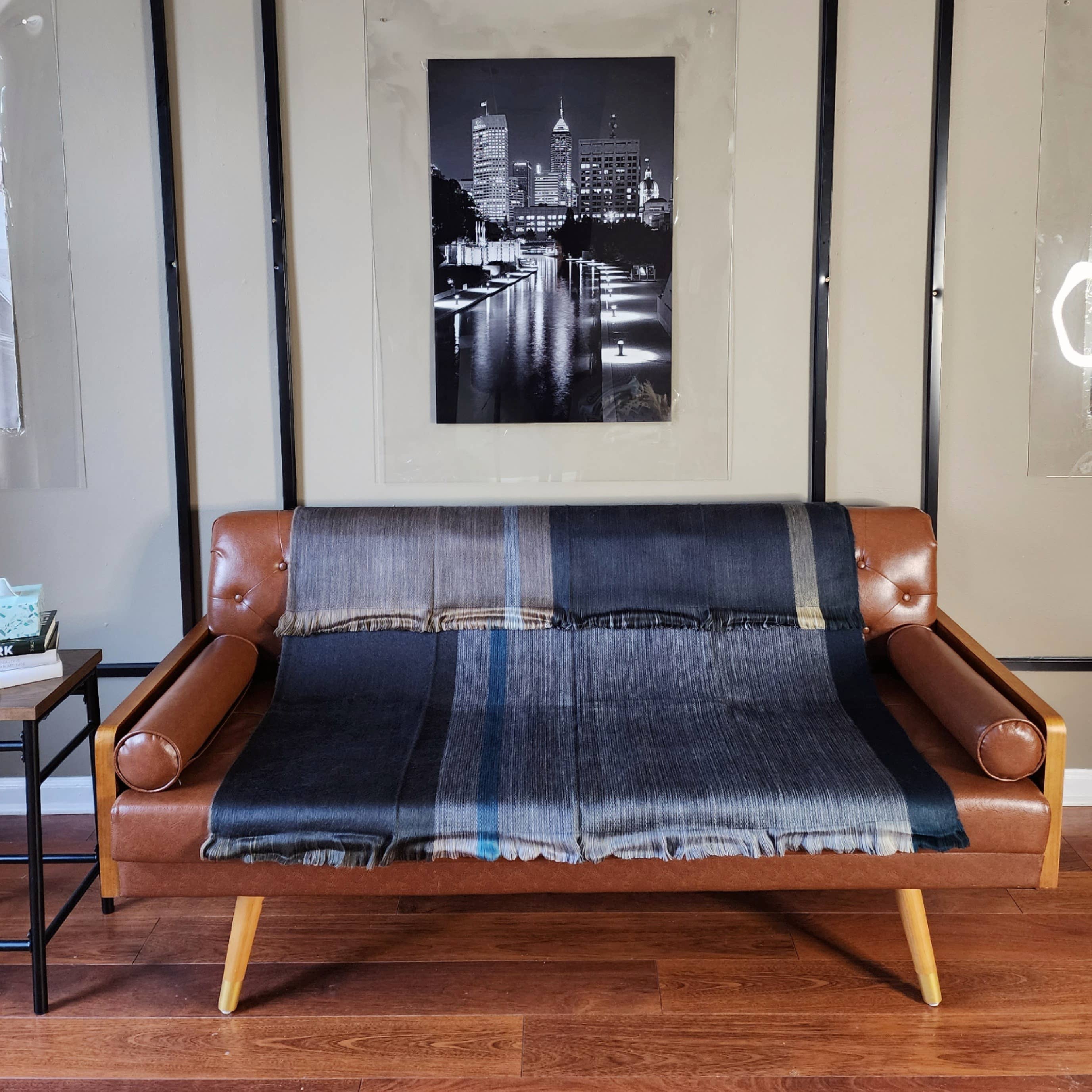 LATITUDE ZERO GOODS - Wholesale Throw Blanket - Grietas - Reversible Alpaca Wool Throw Blanket1