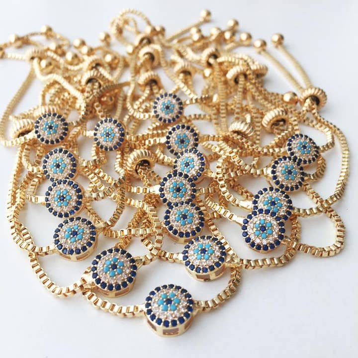 Evileyefavor – wholesale Jewellery set – Evil Eye Bracelet Set, Adjustable Bracelet, Lucky Greek Evil Eye Bracelet5