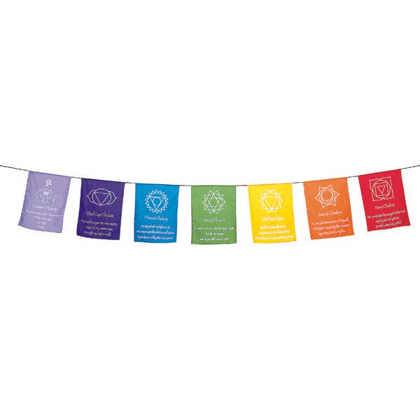 Drapeau de prière en coton 7 chakras pour la vente par Benjamin International