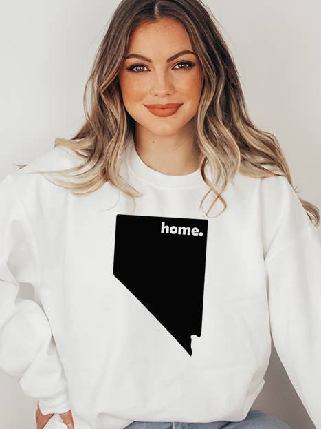 Nevada Home Sweatshirt for wholesale by Wildberry Waves