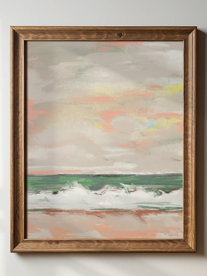 Seestück Kunstdruck | "Longbeach" für den Großhandel von Annie Quigley Art