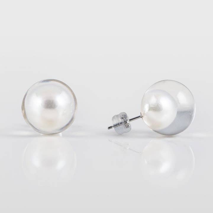 Brincos Luna - Brincos de pérola japonesa Akoya AAA por atacado de Amit Pearl Trading Company