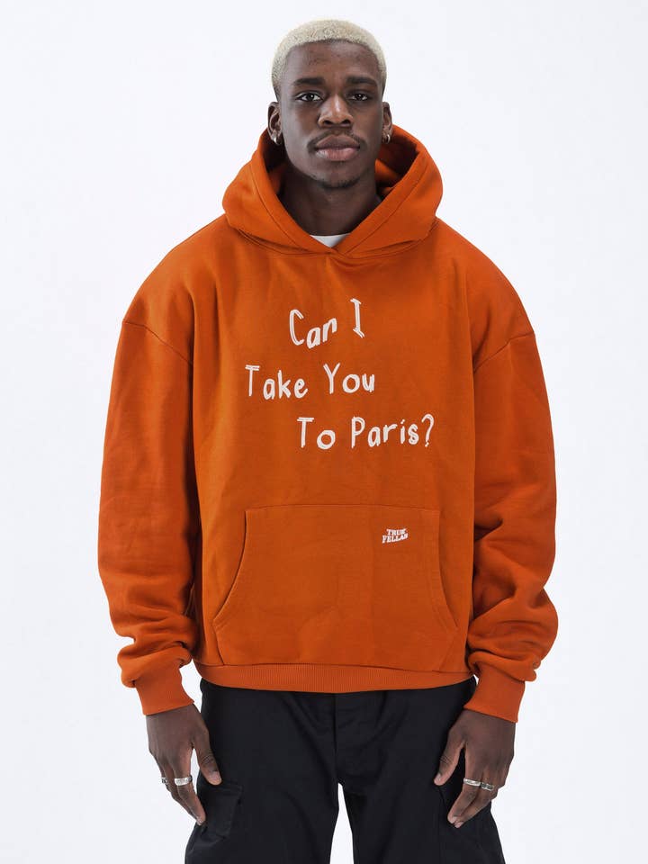 “PARIS” HOODIE RUSTY BROWN for wholesale by True Fellas
