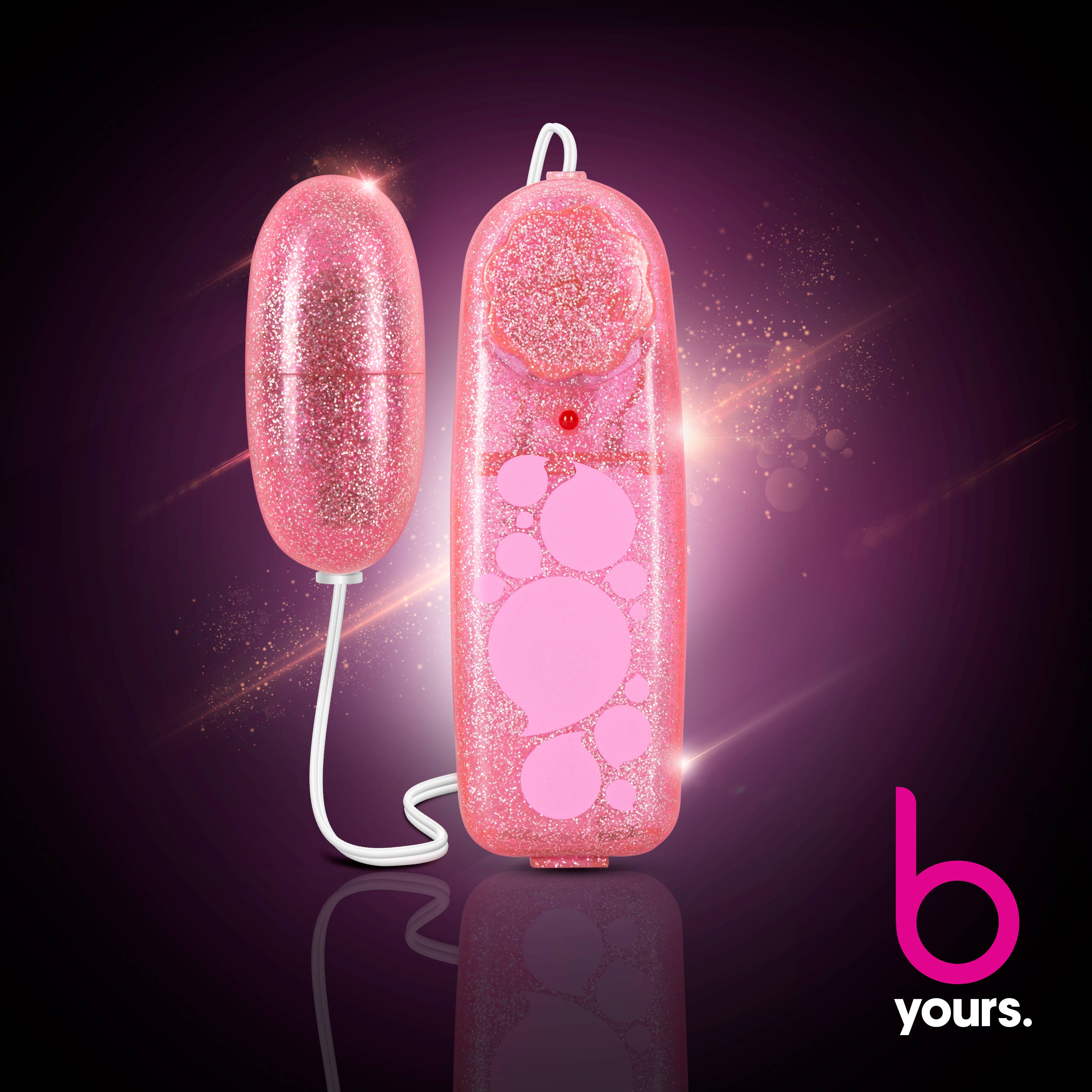 Blush - Wholesale Sex Toy - B Yours - Glitter Power Bullet - Pink6
