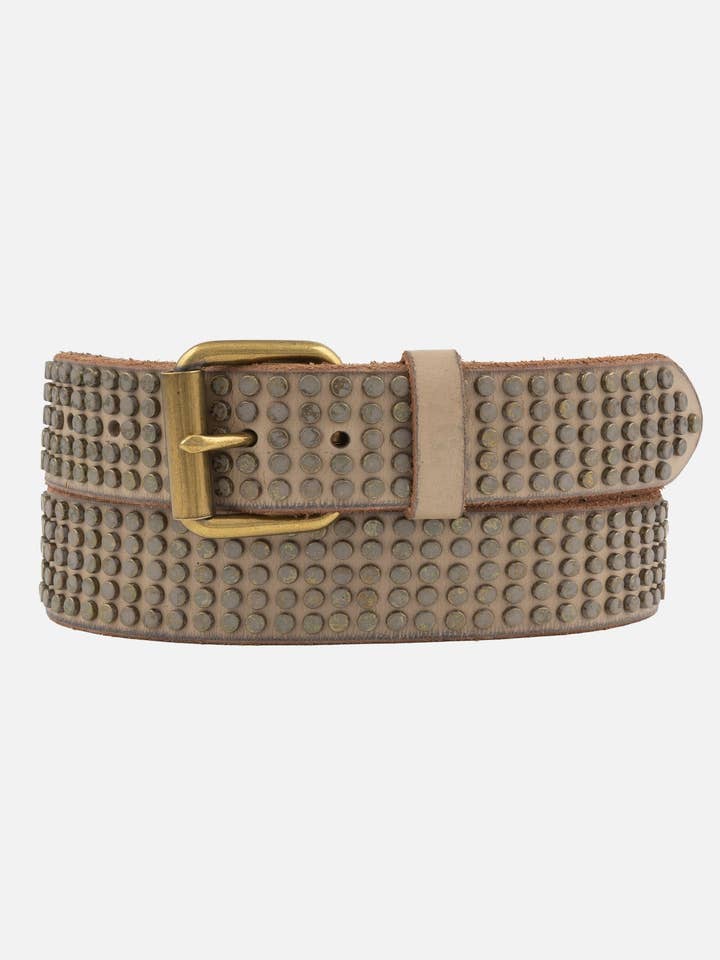 Camiel | Statement Belt with Antique Stud Detailing for wholesale by Amsterdam Heritage Leather Belts, Bags, Jackets & Apparel