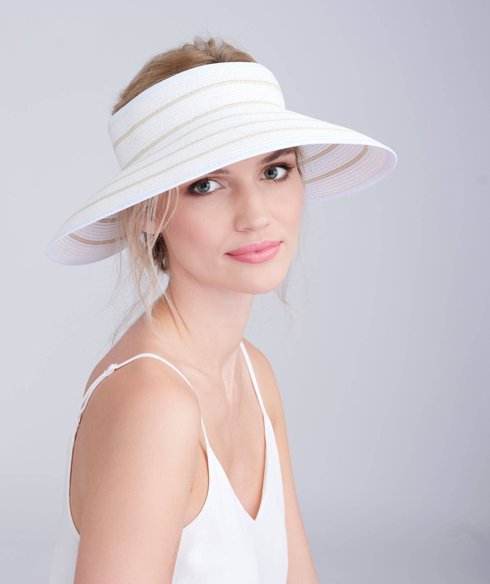 Pia Rossini Ltd – wholesale Visor – Women's – Cruise Visor-White/Natural0