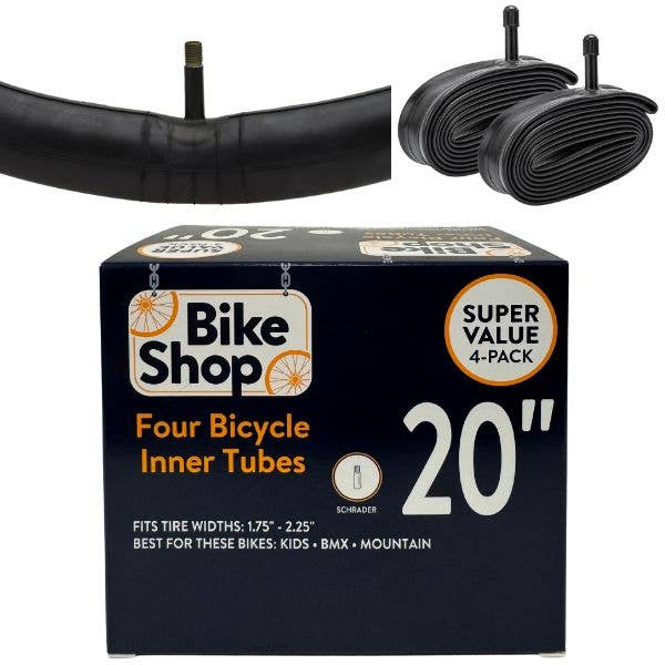 St. Louis Wholesale LLC - Wholesale Sporting Accessories - Bike Shop - 4Pack Bicycle 20" Inner Tubes - Super Value Pack