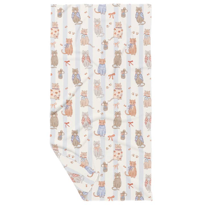 Serviette à gaufres double face Sweet Cats pour la vente par June Apothicarie