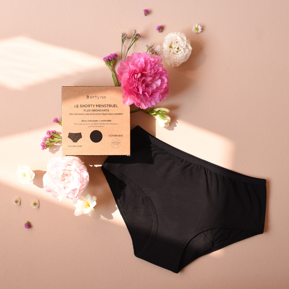 Bertyne - Wholesale Period Underwear - Women's - Organic menstrual shorts with abundant flow1