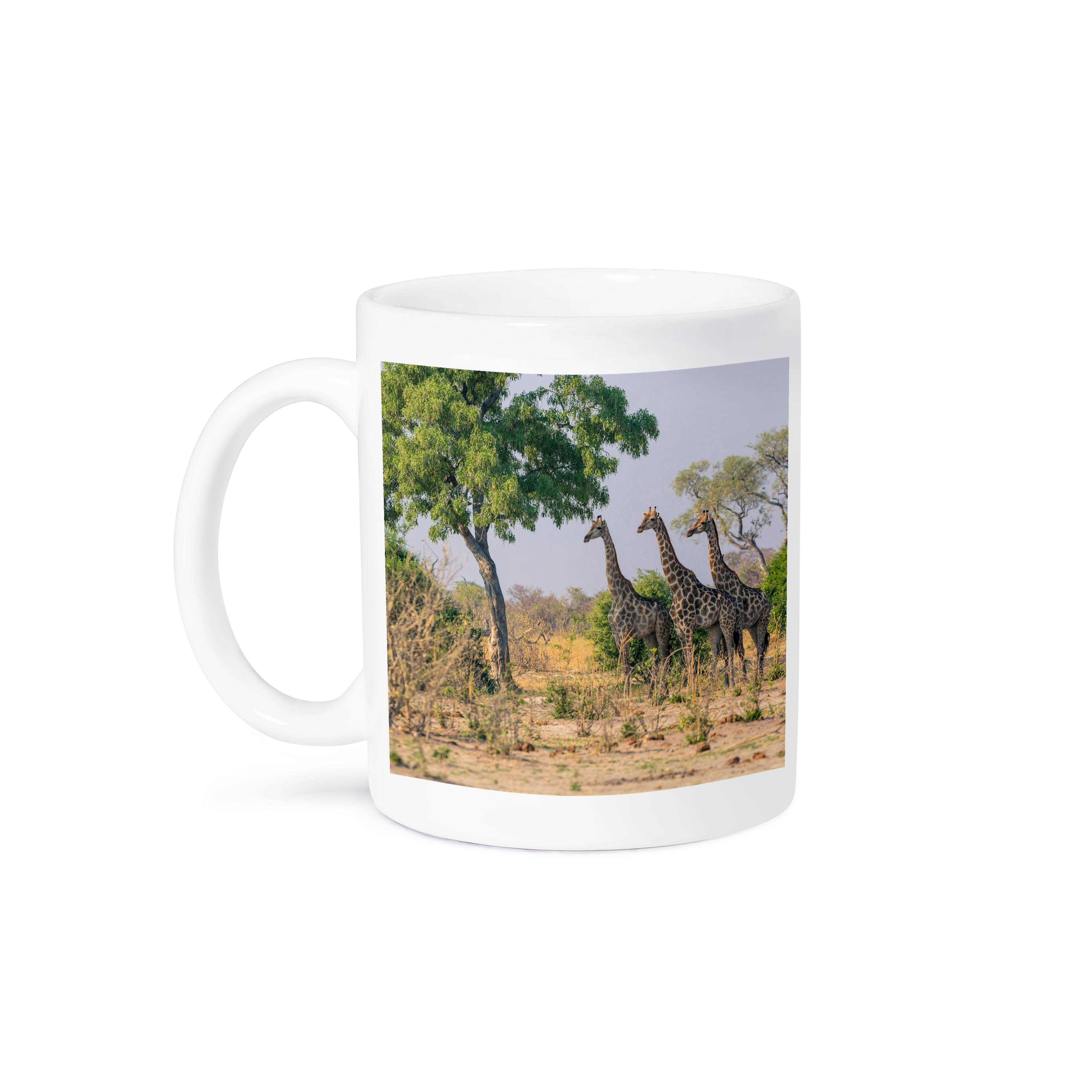 3dRose - Wholesale Coffee Mug - 3dRose, Botswana. Savuti. Giraffes watching a hidden lion., Mug8