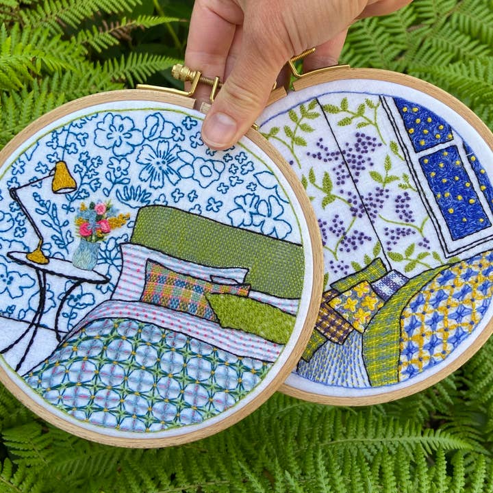 Cream Tea and Lace - Wholesale Embroidery/Cross Stitch Supplies - embroidery kit midsummer, interior design modern hoop art5