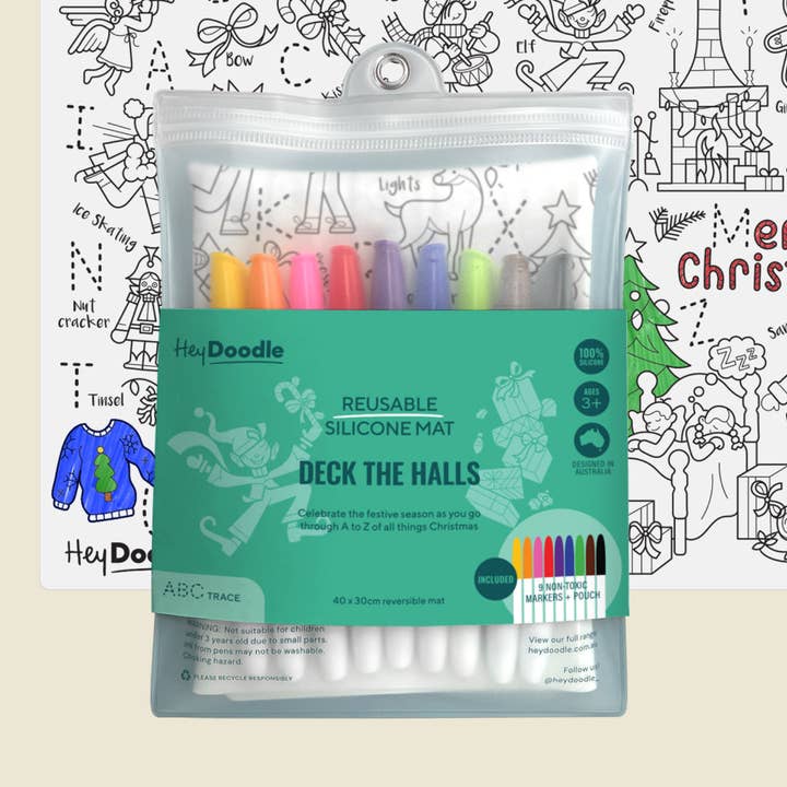 Tapete Clássico de Colorir e Rabiscar Deck The Halls por atacado de HeyDoodle