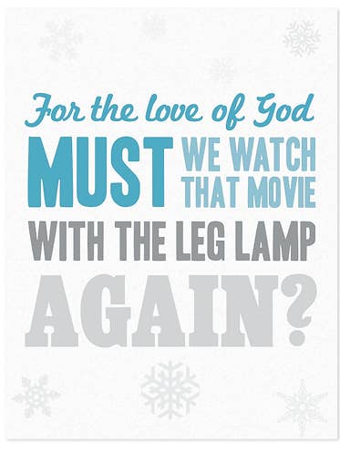 Leg Lamp Card for wholesale by Unfiltered