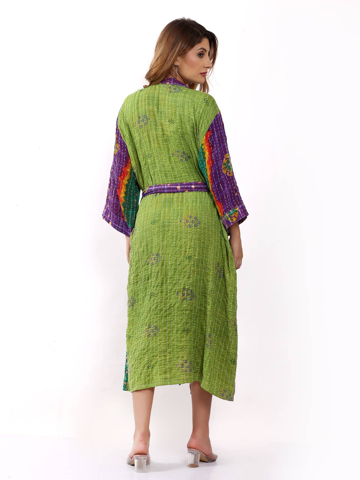 Wevez – Robe - Mulher por atacado – Lote por Atacado de Casacos Vintage Kantha Estampados para Mulheres16