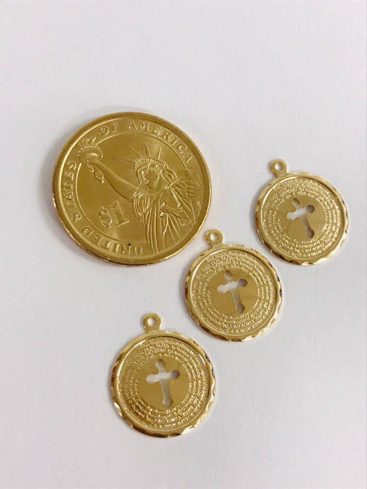 The Bead Bazaar - Wholesale Individual Charm/Pendant - 18K Gold Filled Ten Commandments Charm, Religious Charms For Jewelry Making, Religious Medals For Necklace, Catholic Jewelry, Christian Jewelry7