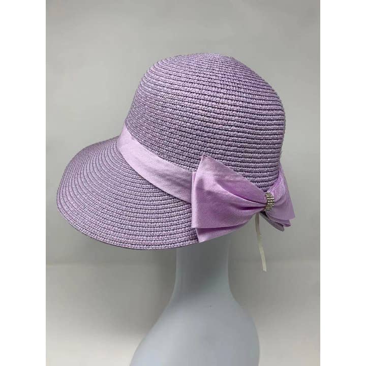 FanakoStudioNYC - Wholesale Straw Hat - Women's - Vintage Style Summer Straw Hat With Bow, Beach Hat With Bow, Sun Visor Hat, Summer Hat With Ribbon, Uv Protection, Fashion Sun Hat3