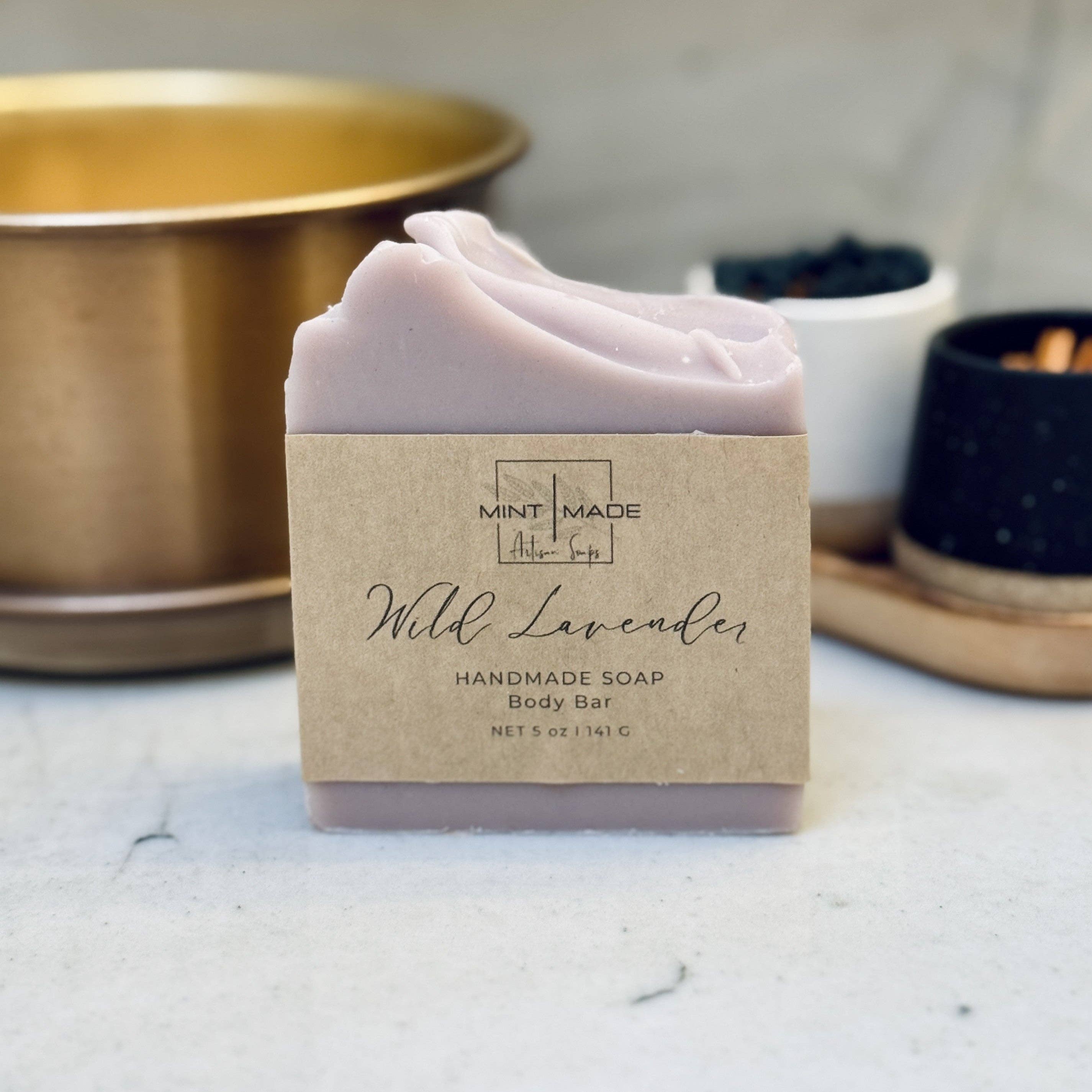 Mint Made Artisan Soaps and Holistic Skincare – wholesale Bar Soap – Wild Lavender Soap Bar | Lavender Handmade Soap1