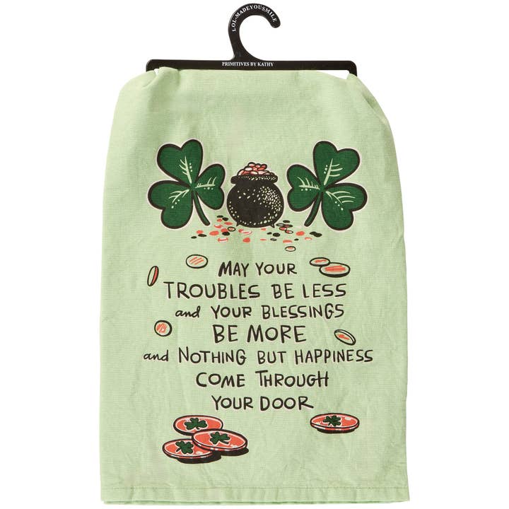 Primitives by Kathy - Wholesale Tea Towel - Irish Blessing Kitchen Towel