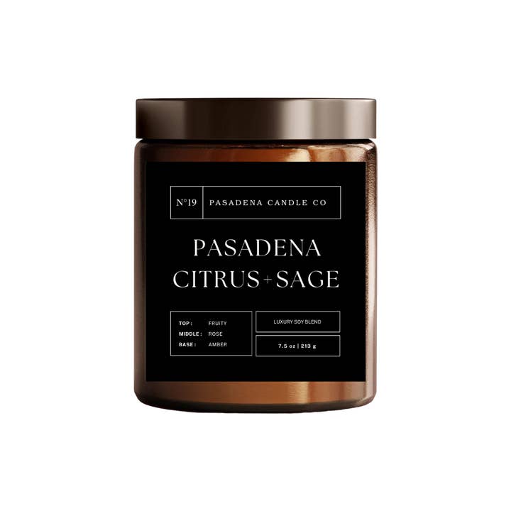 N°19 Pasadena Citrus + Sage for wholesale by Pasadena Candle Co