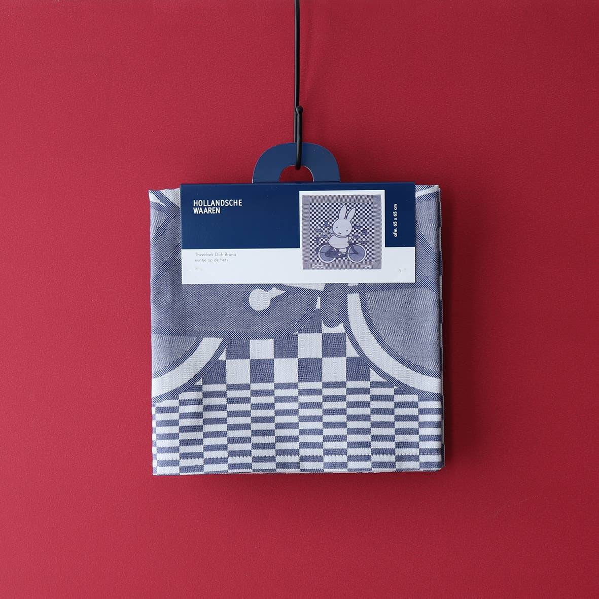 Hollandsche Waaren – Großhandel Geschirrtücher – Dick Bruna Geschirrtuch mit Miffy auf dem Fahrrad2