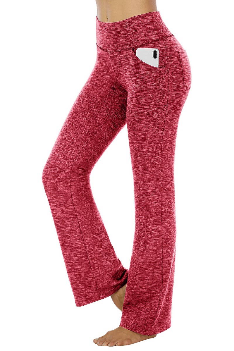 NINEXIS - Wholesale Pants - Women's - CWBLP01152_WOMEN HIGH WAIST FLARE LEG YOGA PANTS9